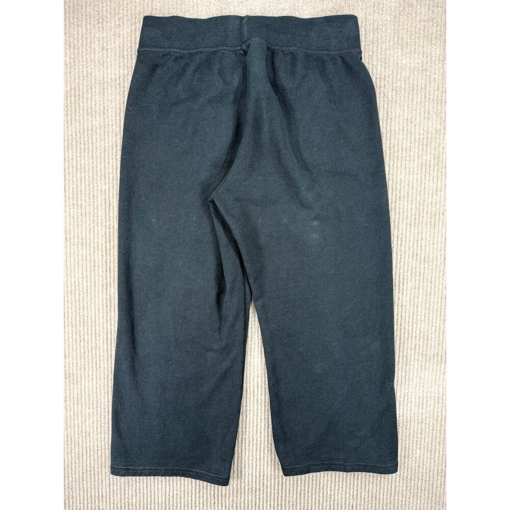 Hanes Live Love Color Black Capri Sweatpants Pockets Small - Picture 5 of 9